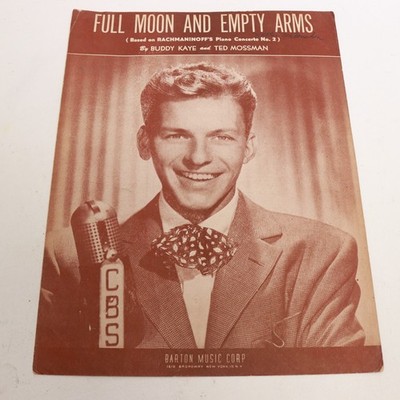 Full Moon and Empty Arms Piano Voice Sheet Music Kaye/Mossman 1946 Mossman
