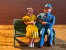 Vintage Barclay B178 630 1/2 Man  Woman on Park Bench  3 Pieces  MINT 