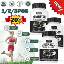 1-3X Ethiopian Black Seed Oil Softgels 4.64 Thymoquinone Non-Gmo,Gluten-Free 60X