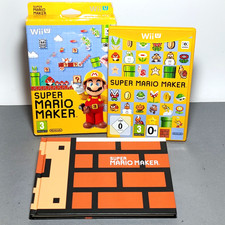 SUPER MARIO MAKER limited Nintendo WII U GIOCO + ARTBOOK + SCATOLA frMultilingua