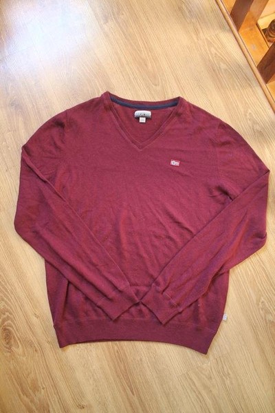 Men Napapijri Pullover Burgundy 38 / M / 46