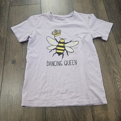 Lilac Life is Good Dancing Queen Bee Girl's T-Shirt Size Medium