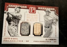 2016 Panini Pantheon Lefty O'Doul Al Simmons Bat Jersey /99 Class & Rank CRD-OS