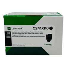 Genuine Lexmark C241XK0 Black Extra High Yield Toner Cartridge - Sealed Box