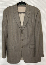 VTG Lauren Ralph Lauren Blazer Mens 42L Brown Plaid Tweed Lamb's Wool Jacket