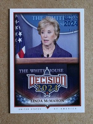 Decision 2024 Update Linda McMahon #220 Blue Foil Election Day #'d 2/2