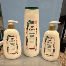 NEW Dove Peppermint Bark Body Wash  2 Hand Washes 3pc Set Limited Edition 44oz