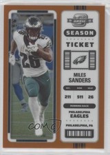 2022 Panini Contenders Optic Season Ticket Orange Prizm 46/50 Miles Sanders pe8