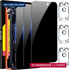 3 Pack Privacy Screen Protector for iPhone 17 Pro Max Phone Case Friendly Acce