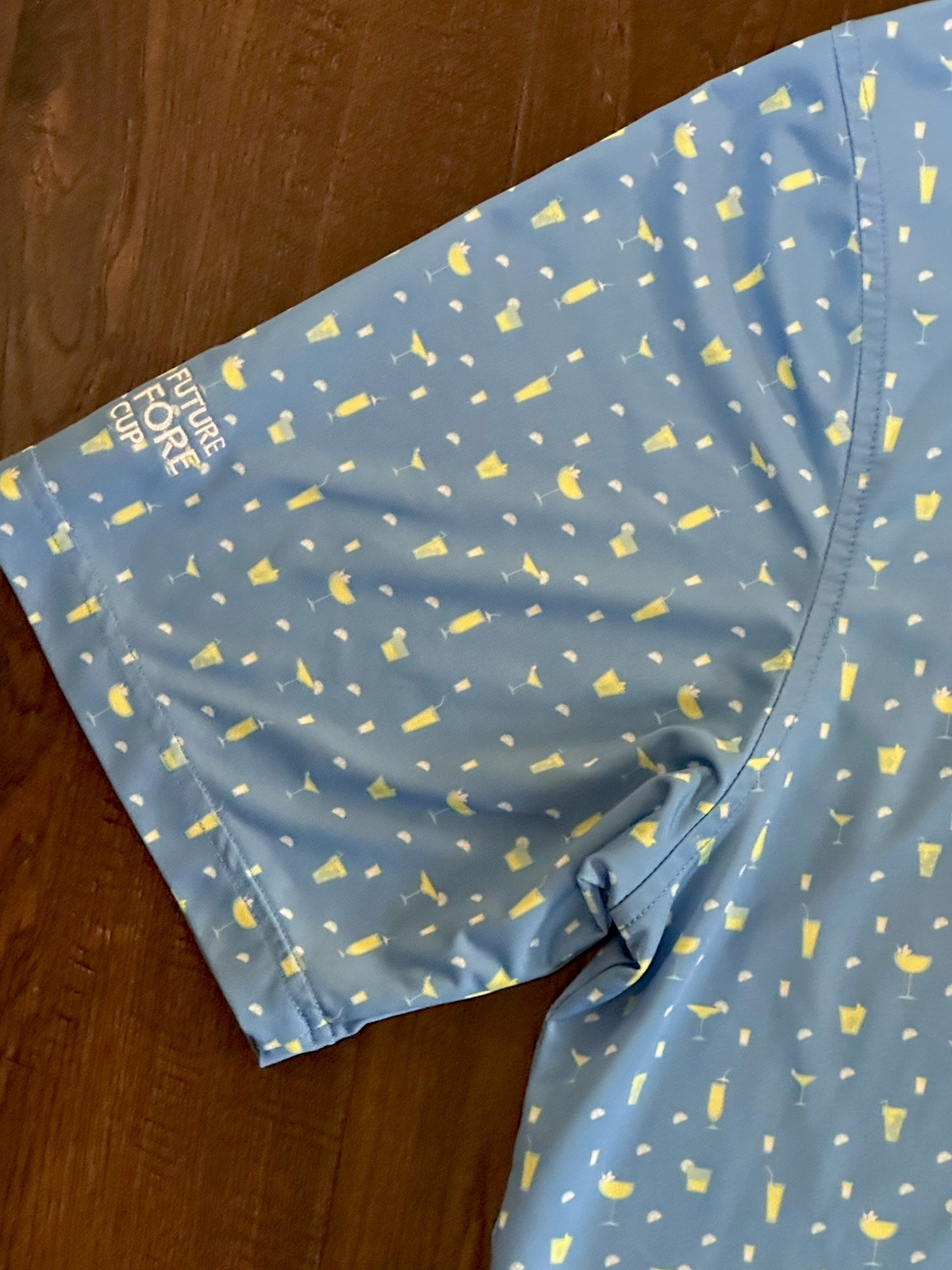 Straight Down Performance Golf Polo Light Blue Mi… - image 14