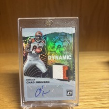 2021 optic football Dynamic jersey patch auto /25 Chad Johnson rare