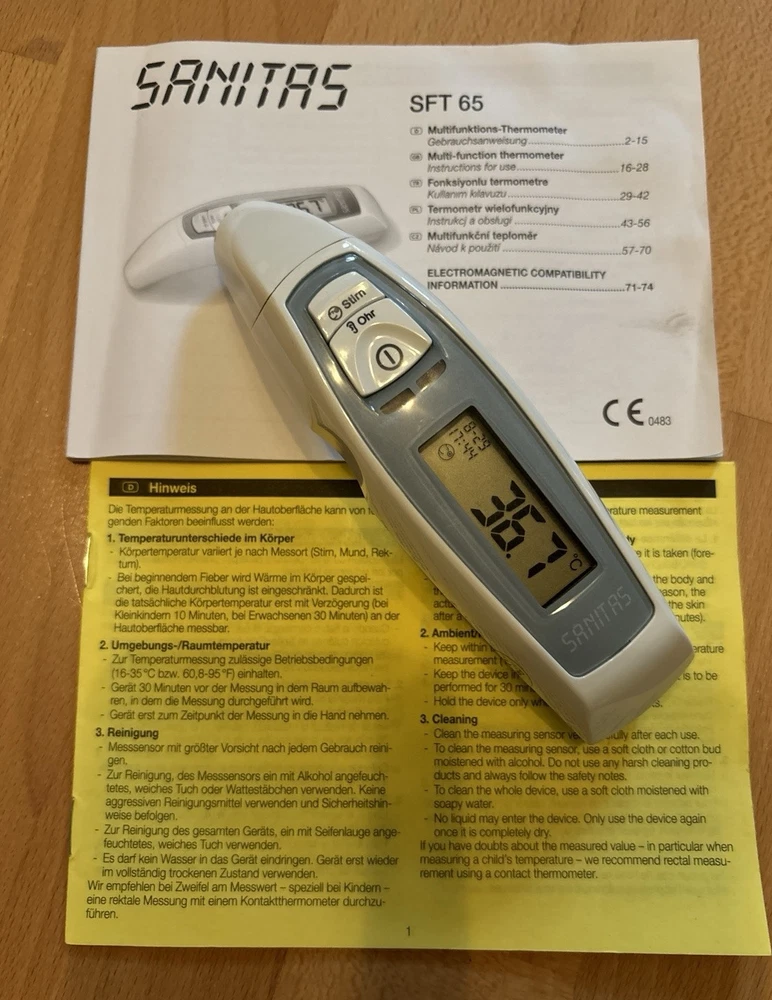 Sanitas Multifunktions-Thermometerwurde nicht oft verwendet