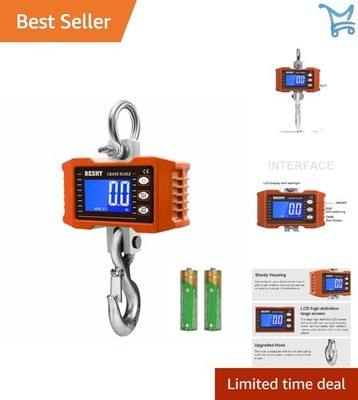 Digital Crane Scale 2200lb/1000kg Heavy Duty Hanging Scale for Farm Factory