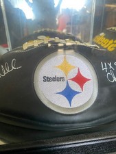 Donnie Shell Gerry Mullins Signed Autographed Football Pittsburgh Steelers