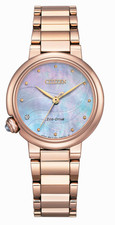 Citizen L Eco-Drive EM0917-81Y Women s Rose Gold Unique Mother of Pearl Diamond