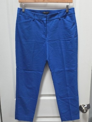Express Bright Cobalt Editor Crop Dress Pants