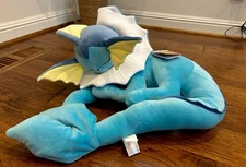 Pokemon Vaporeon Sleeping Plush - 18" Jazwares Plush NEW with Tags - Fast S/H