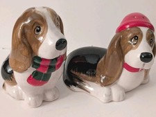 PIONEER WOMAN Bassett Hounds Charlie & Walter Salt & Pepper Shakers Dogs