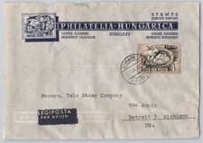 Budapest, Hungary &mdash; Philatelia Hungarica airmail cover to Detroit, &mdash; 1950