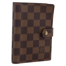 LOUIS VUITTON Damier Ebene Agenda PM Day Planner Cover R20700 LV Auth bs33665