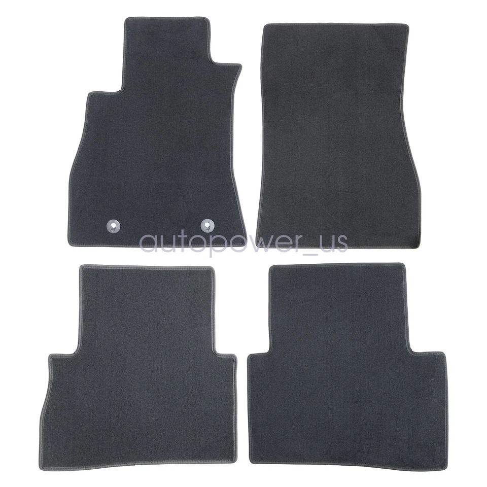 Alfombrillas delanteras traseras de terciopelo negras impermeables para Nissan Juke 2011-2017 Foto 4 de 4