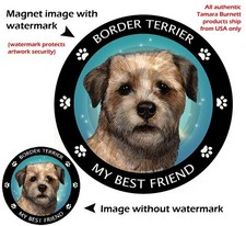 Border Terrier My Best Friend Dog Car Magnet