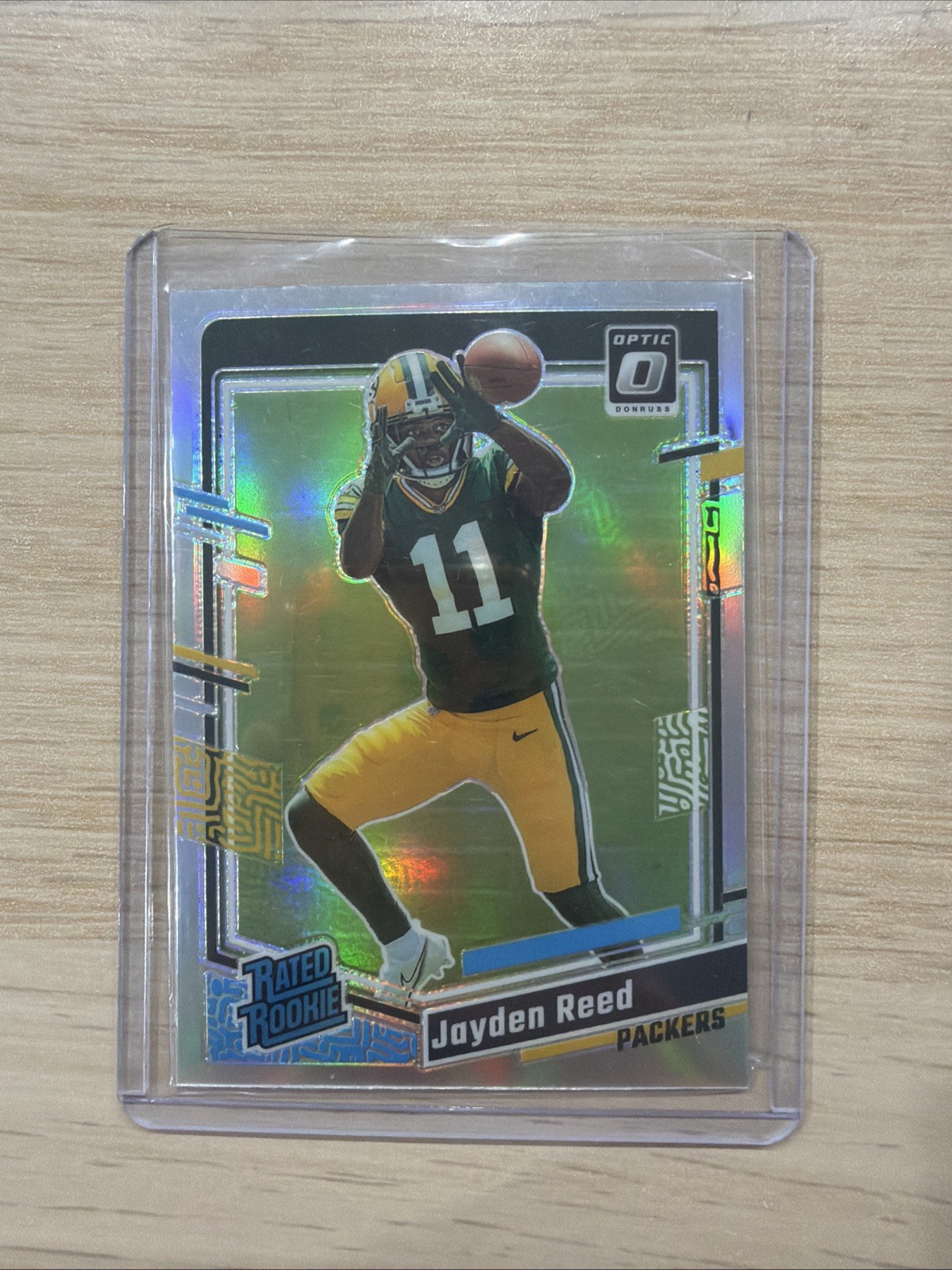 Rated Rookie Jayden Reed #239 Holo Prizm (RC) 2023 Panini Donruss Optic