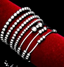 Gold Tone Beaded Stretch Bracelet Stack Set 6PCS Layered Women  s
