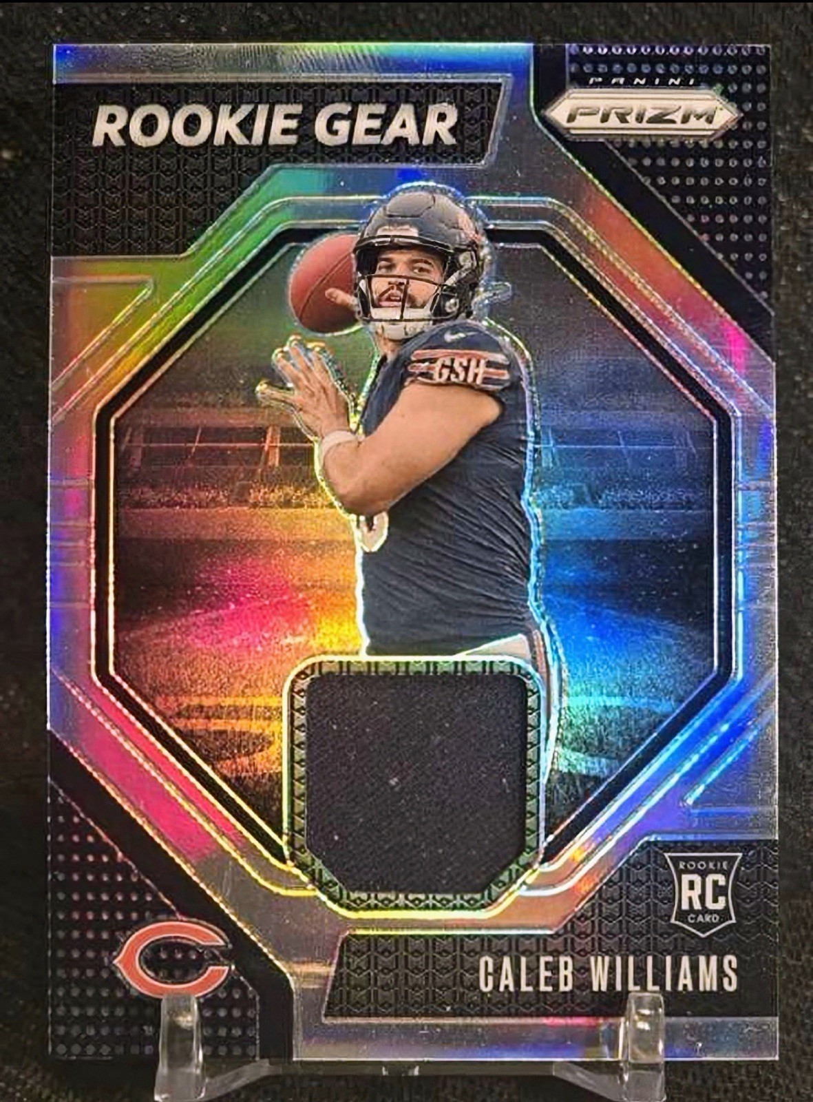 2024 Panini Prizm Caleb Williams RC Patch Rookie Gear Silver HOLO #RG-CWS Bears