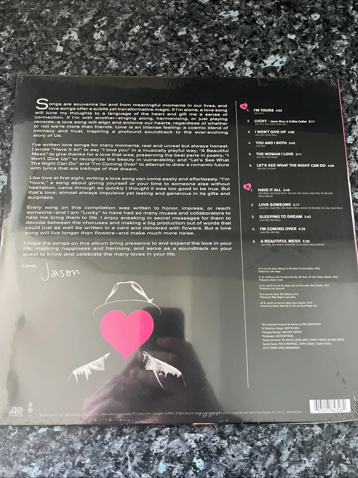 Jason Mraz Lalalalovesongs (Vinyl) 12" Album - Image 2 of 3
