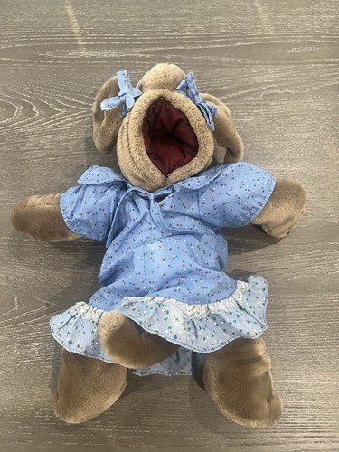 Ganzbros Wrinkles Blue Dress Plush Dog Hand Puppet - Picture 3 of 7