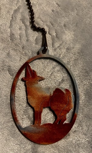 Howling Wolf Ceiling Fan Lighting Pull Chain Extension 3"x2.5”Metal Art Charm - Picture 10 of 10