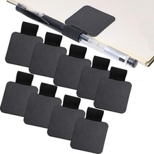 9 pcs Pen Holder for Notebook Leather Self-adhesive Pencil with Elastic Band ...