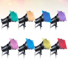 8 PCS Lighting Gels Sheets Filters Colored Paper Camera Stage Diffuser