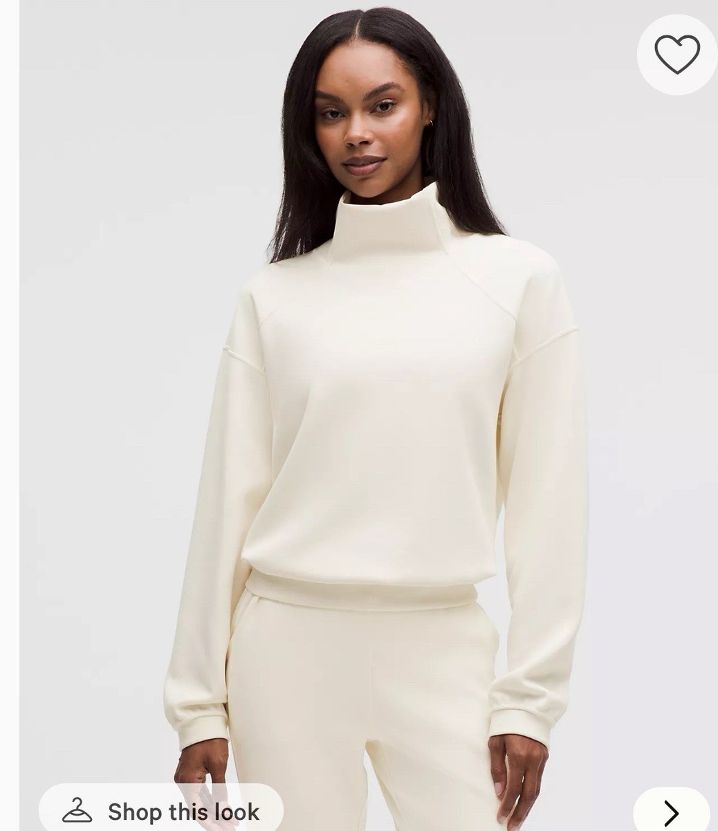 Lululemon Brushed Softstreme Funnel Neck Xs Light Ivory NWT