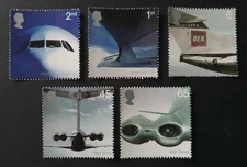 2002 GREAT BRITAIN GB UK AIRLINERS AVIATION VF MNH