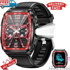 Military Smart Watch for Men (Answer/Make Calls) Rugged Tactical Fitness Tracker
