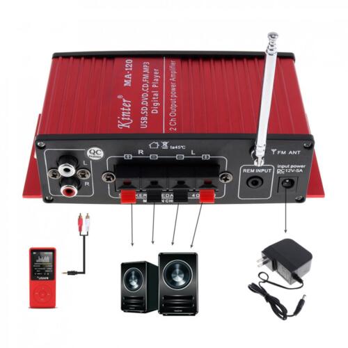 2 Channel HiFi FM Radio Stereo Player Support USB with Remote Control US - Picture 3 of 12