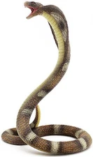 King Cobra Figurine Toy- Safari Animal Toys, Fake Snake Action Figures, Scary Sn