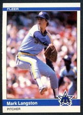 1984 FLEER UPDATE #U-70 MARK LANGSTON RC Seattle MARINERS Rookie Card