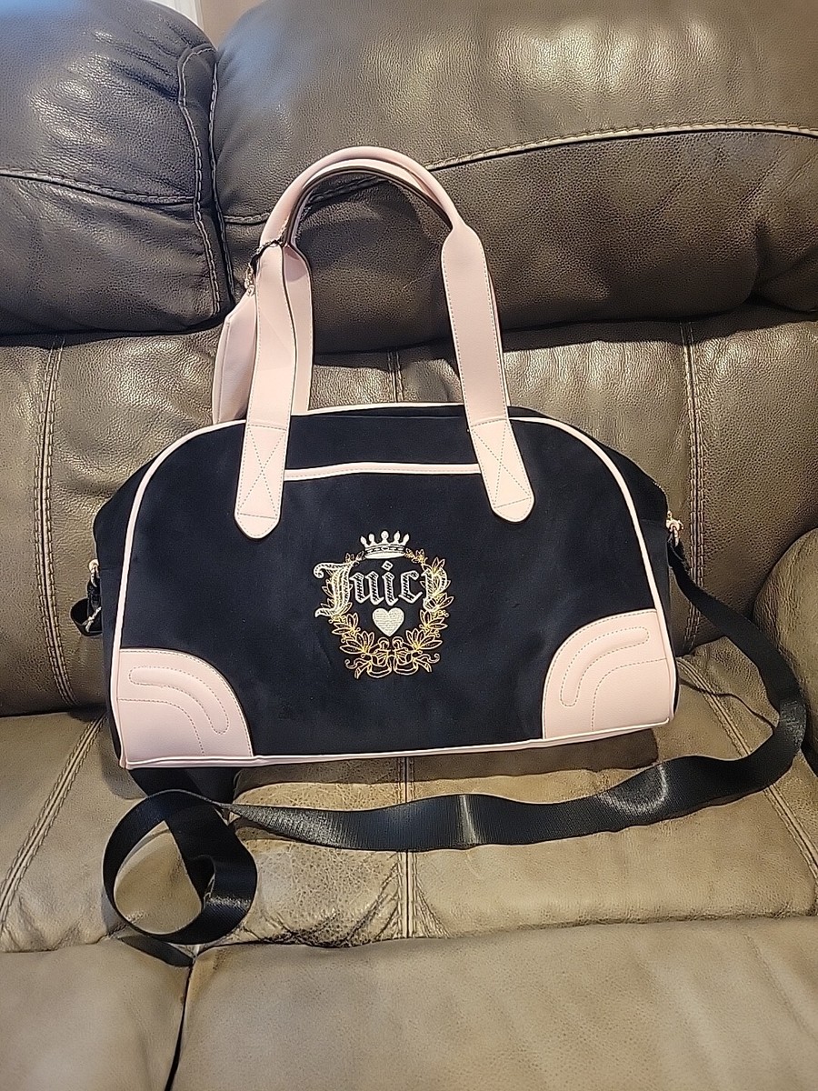 Juicy Couture Heritage Weekender Soft Velour Duffle Bag | eBay