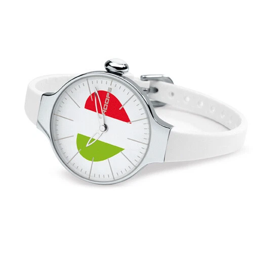 Orologio Donna HOOPS CHERIE ITALY Ros Silicone Bianco Cuore NEW