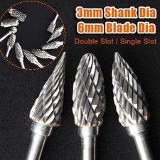 6mm Rotary Burr File Tungsten Carbide Grinding Milling Cutter Metal Wood Jade