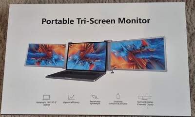 Tragbare Triple Laptop Monitor 15.6''-17.3'' Full HD IPS | Inkl. gratis USB Hub