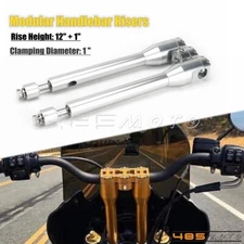 12'' 13'' Handlebar Riser For Harley Dyna Softail Street Bob XL1200 1" Clamp Bar