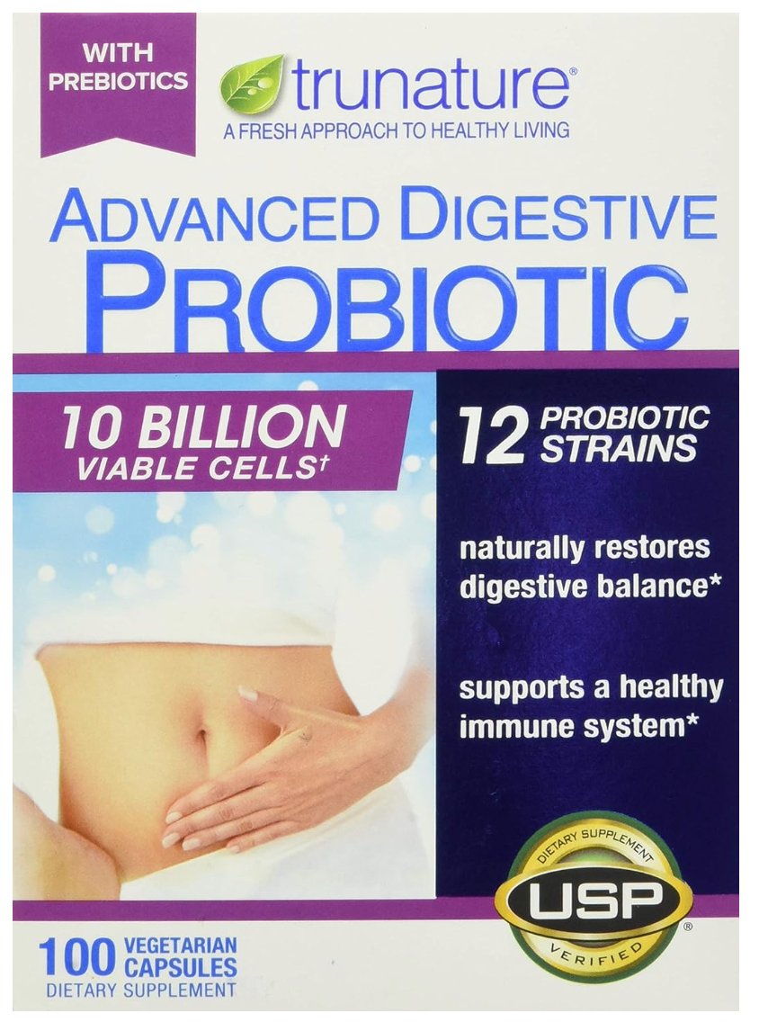 Trunature ADVANCED DIGESTIVE PROBIOTIC 100 Capsules EXP 01/2025