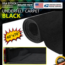 Black Universal Automotive FABRIC FELT CARPET High Quality 40"X70" Car