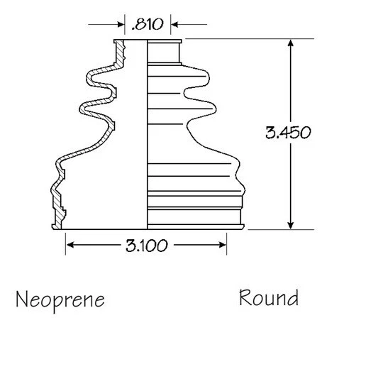 Front Inner CV Boot Repair Kit for Dodge Dynasty 1989-1990 (see chart) - Image 4 of 4