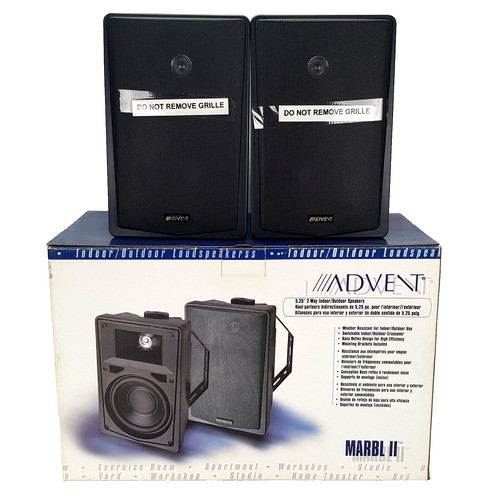 Advent Marbl II Speakers Weather Resistant For Indoor/Outdoor, Mounting Brackets