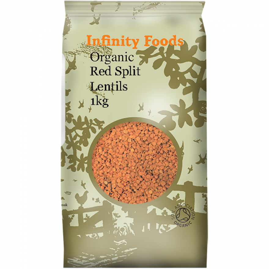 Infinity Foods Organic Red Split Lentils 1KG